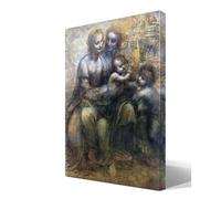 Cuadro Canvas Madonna y Niño con Santa Ana y el Joven San Juan de Leonardo Da Vinci - Alta Resolución 70cm x 95cm