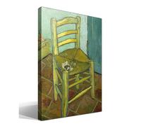 Cuadro Canvas Silla de Van Gogh - Alta Resolución - Lienzo 100% Algodón - Bastidor Madera - Fabricado en España 55cm x 75cm