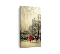 Cuadro Decorativo 55x100 cm Moderno Vertical Personas Ciudades - 3190