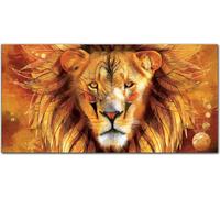 Cuadro decorativo de acrílico, 140 cm x 70 cm. Imagen de acrílico endurecido sobre panel de vidrio acrílico, ideal para decorar salones o cocinas. Decoración de pared con motivos de animales: gato, le