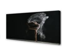 Cuadro decorativo para pared, 120x60 cm, diseño de una mujer con efecto de humo