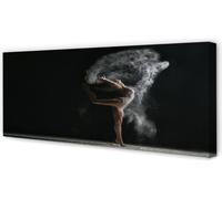 Cuadro decorativo para pared, 125x50 cm, arte mural con imagen de una mujer y humo