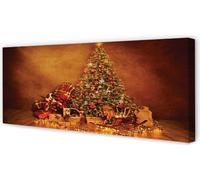 Cuadro decorativo para pared, 125x50 cm. Arte para pared, iluminación navideña, decoración, regalos