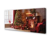 Cuadro decorativo para pared, tamaño 140x70 cm. Ideal para decoración navideña, como adorno de árbol de Navidad, regalo o para decorar la chimenea