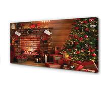 Cuadro decorativo para pared, tamaño 140x70 cm. Ideal para decoración navideña, como adorno de árbol de Navidad, regalo o para decorar la chimenea