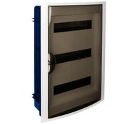 Cuadro eléctrico empotrar pladur 42 elementos marco blanco y puerta fumé SOLERA 5260PFHG