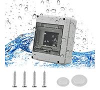 Cuadro Electrico Superficie Ip65 Caja De Distribución Impermeable 1 Fila De 5 Módulos Adecuada Para Jardines Exteriores, Granjas, Columnas De Tiendas, Cuartos Húmedos