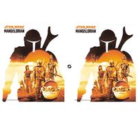 Cuadro - puesta de sol en 3d, color blanco, mandaloriano de star wars