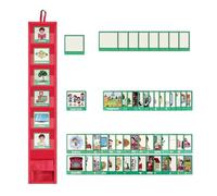 Cuadro visual para niños | Tabla de rutina diaria para niños | Bolsillo de viaje | Bolsillo calendario | Aula | Programa de comportamiento diario con 45 actividades y 9 C en