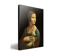 cuadrosfamosos.es La Dama del Armiño | Leonardo da Vinci | Renacimiento | Cuadro Canvas Wall Art | Impresión Gi lienzo algodón puro | Bastidor 3cm | 55x75cm