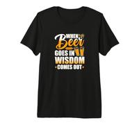 Cuando la Cerveza va en Sabiduría Sale Camiseta Premium