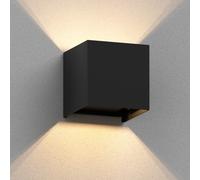 ledscom.de Aplique CUBEL para exterior, IP65, up/downlight, negro mate, cuadrado, 1x G9 máx. 10W