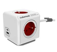 “CubeNest "Power Cube regleta extendida USB C PD 20W 1,5m | Innovador Cubo de Enchufe con función de Carga rápida y Base de Montaje | Uso Flexible, Bloqueo para niños (Países: FR/SK/PL/BE/