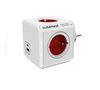 CubeNest Regleta Power Cube con USB C PD 20W | Innovadora función de Carga rápida, 16A/250V | Cubo de Enchufe Compacto con Opciones de Carga versátiles (Países: FR/SK/PL/BE/CZ)