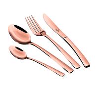 Berlinger haus rose gold cubertería completa 24 piezas acero inoxidable, juego de cubiertos 6 personas, pulido brillante, , oro rosado