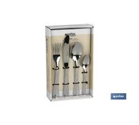 Cuberteria inox modelo bolonia 24 pcs c-18/0 2 mm