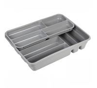 Cofan Cubertero Romero – Organizador de cubiertos Gris 40x30x7 cm, 2 alturas, 10 compartimentos