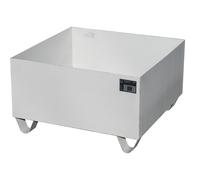 Cubeta colectora de acero inoxidable eurokraft pro, para bidones de 200 l