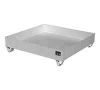 Cubeta colectora de acero inoxidable eurokraft pro, para bidones de 200 l