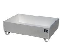 Cubeta colectora de acero inoxidable eurokraft pro, para bidones de 200 l