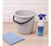 Cubeta de plástico Unyqoos® de 10 litros: resistente, duradera y apta para uso doméstico y de limpieza, con un mango ergonómico