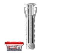 fischer 568733 - BigBox Tacos pared para hormigón SX Plus 8x40 para fijar lámparas, cuadros, aires acondicionados | Big Box 750 Unidades + 4 Brocas de diámetro 8