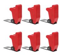 Cubierta Abatible 12mm Rojo para Interruptor de Palanca 6 Piezas | Instalación Sencilla, Montaje en Panel, Hierro y Plástico, para Botones y Tablero de Vehículo