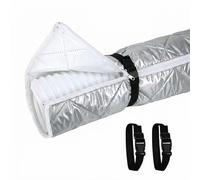 Cubierta aislante para manguera de aire acondicionado con 2 correas, funda universal portátil para tubo de escape de aire acondicionado de 5-5.9 pulgadas, cubierta aislante con protección térmica para
