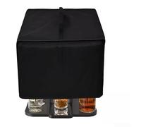 Cubierta antipolvo impermeable para electrodomésticos de cocina, 39 x 40 x 40 cm, tela Oxford, protector contra la lluvia, la luz solar, negro, gris, crema, café (negro)
