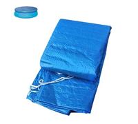 Cubierta Circular para Piscina Redonda Azul de PE, Fácil Instalación | Protector para Uso Exterior, Almacenamiento Compacto, Agua Limpia Mantenimiento en Temporada Baja