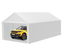 Cubierta - Cobertizo para coche - Tienda de almacenamiento - Tienda para cobertizo - Tienda - Blanca, 3 x 6 metros - Estructura de acero galvanizado resistente