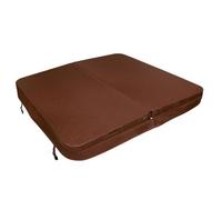 Cubierta Cuadrada Impermeable Marrón Para Jacuzzi 2x2m Exterior Jardín Funda Spa