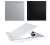 Cubierta de acceso de metal montada en F de 25 x 45 cm, escotilla de inspección para uso residencial/comercial, cubierta de servicio de conducto eléctrico blanco, 15 cm-60 cm, tamaño ajustable