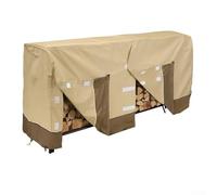 Cubierta de almacenamiento de leña, refugio impermeable para exteriores con ventilación para protección de pilas de troncos, protector de lluvia resistente para cobertizo de leña (8 pies)
