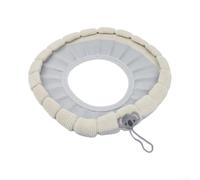 Cubierta de asiento de inodoro acrílica aislada de 30 cm con mango (BLANCO | Aislamiento extra grueso, tacto de poliéster suave, lavable a máquina, correa de fácil asa, se adapta a asientos ovalados