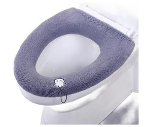 Cubierta de asiento de inodoro de tela de fibra gruesa para estaciones | Tela de fibra gruesa, amortiguación adicional, reducción de ruido, sensación acogedora, ideal para mañanas frías