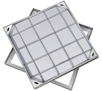 Cubierta de boca invisible con marco de acero inoxidable, tapa duradera para exteriores para patios de jardín, solución de drenaje de paisajismo