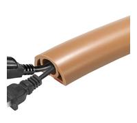 Cubierta de cable para el suelo, autoadhesiva, aislada | Protector de cables para el hogar, para ordenadores, electrodomésticos, toma de corriente, color café