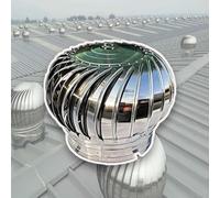 Cubierta de chimenea de acero inoxidable 304, ventilador de techo de 250 mm sin accionamiento, ventilador de techo redondo giratorio para disipación de calor, para casas, fábricas, áticos, granjas