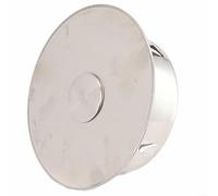 Cubierta de chimenea de acero inoxidable para tubo de estufa, cierre de chimenea de supresión de olores con hebilla ajustable, tapa a prueba de óxido para tubos de 63 mm a 110 mm, plata (110 mm)