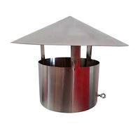 Cubierta de chimenea de acero inoxidable, tapa de ventilación redonda impermeable, cubierta de lluvia para tubo de escape de estufa de calefacción, protector de chimenea de techo