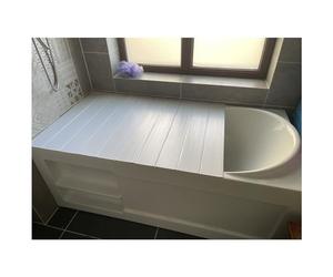 Cubierta de esquina para bañera de hidromasaje, panel aislante de PVC, 0,6 cm de grosor, impermeable, para bañera, ducha y jacuzzi, protección de borde de 360°, fácil de instalar