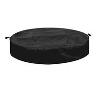 Cubierta de fuego Oxford 420D resistente con forma redonda para ollas de fuego integradas de 51 a 57 pulgadas con cordón ajustable y asas para patio trasero, jardín, resistencia a la intemperie, color