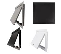 Cubierta de inspección magnética de superficie lisa blanca, cubierta de inspección de metal, panel de acceso grande para paneles de yeso, estructura de bloqueo segura, marco de aluminio (gris, 30x30