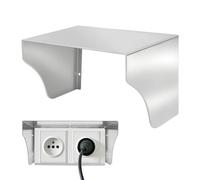 Cubierta de lluvia de timbre de acero inoxidable para exteriores, caja de protección impermeable para interruptor, protector de lluvia para uso en exteriores (245mm)