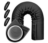 Cubierta de manguera de aire acondicionado portátil de 59 pulgadas de longitud, doble capa, flexible, funda aislante para tubos de 5 y 5.9 pulgadas de diámetro