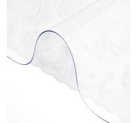 Cubierta de mesa de PVC VEVOR, 106,7 x 182,8 cm, protector de mesa transparente de 1,5 mm de grosor, cubierta transparente rectangular para escritorio, lámina de PVC impermeable para escritorio, cómod