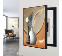Cubierta de Panel eléctrico montada en la Pared, Tapa de Caja eléctrica Decorativa Multifuncional Caja de Tablero Oculto Cubierta