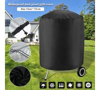 Cubierta de parrilla redonda para exteriores, impermeable, a prueba de polvo, cubierta para barbacoa, tela Oxford 210D, cubierta de protección para barbacoa de jardín resistente, nuevo Negro