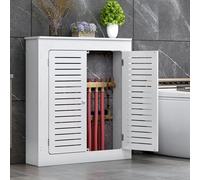Cubierta de radiador con 2 puertas, estante ventilado para calefacción, fácil instalación, protege tuberías, ideal para sala de estar, dormitorio, oficina en casa (39.4 x 31.5 x 7.9 pulgadas)
